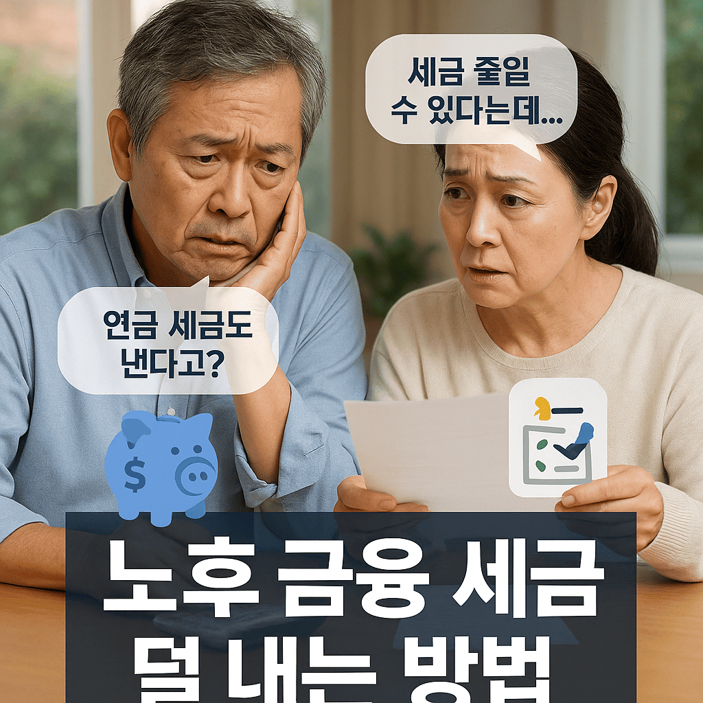 노후금융 혜택 세금 줄이는법