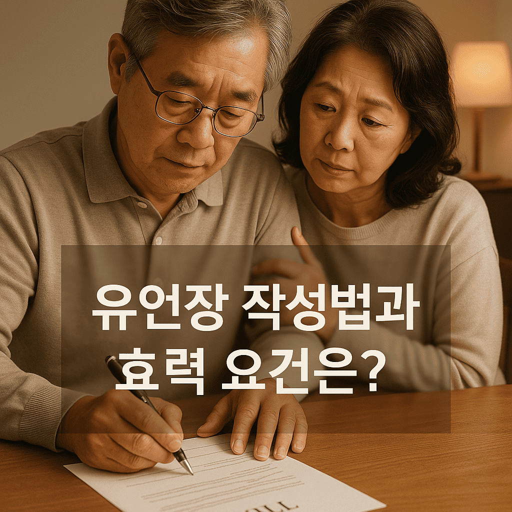 유언장 작성방법과 효력요건