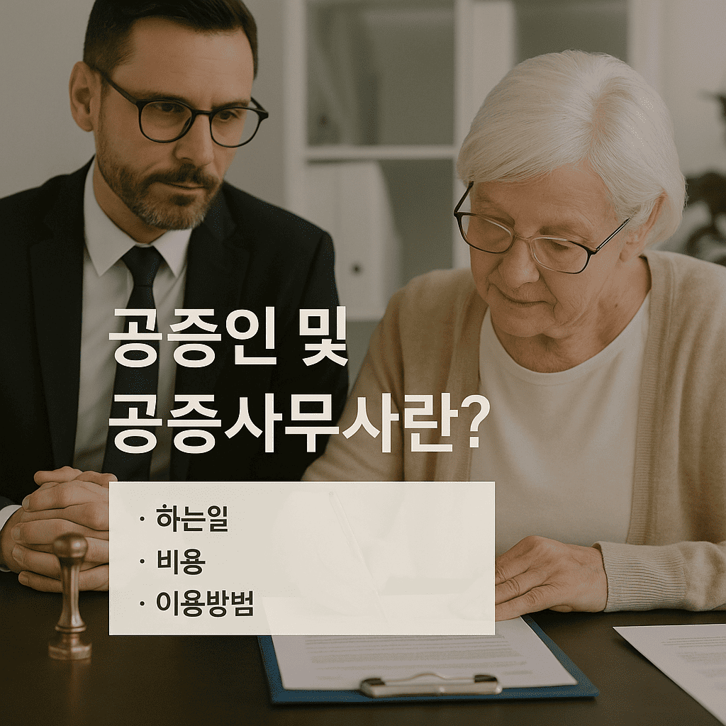 공증인 및 공증사무소란?