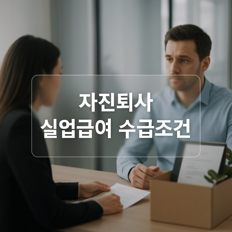 자진퇴사 실업급여 수급조건 금액 서류 신청방법
