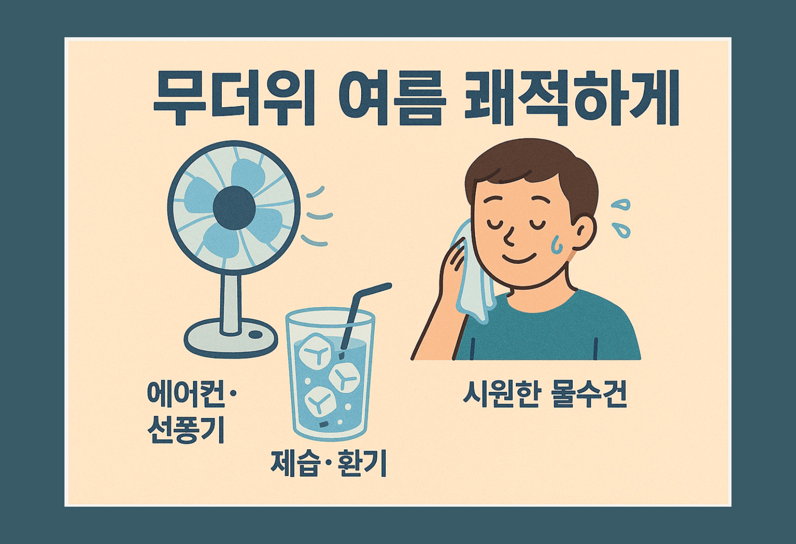 무더위 여름 꿉꿉함 쾌적하게 하는 방법