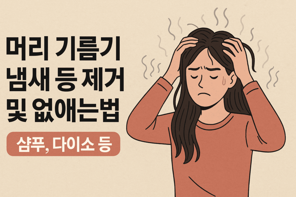 머리 기름기 냄새 등을 제거할 수 있는 방법