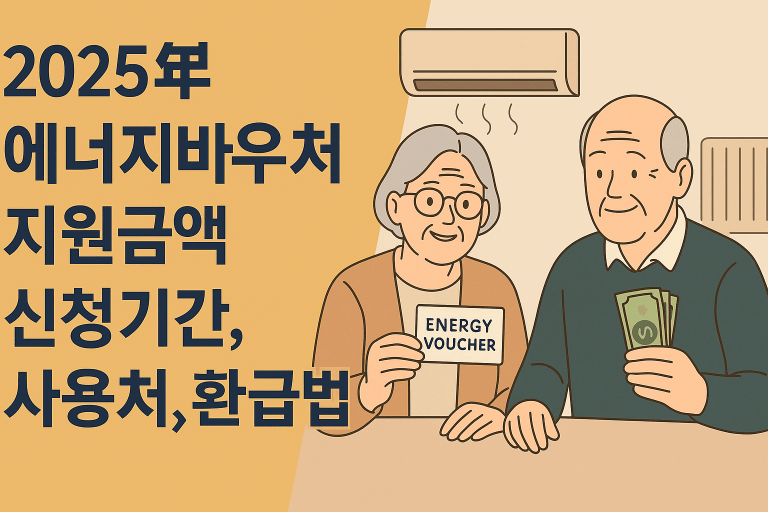 2025년 에너지바우처 지원금액 신청기간, 사용처, 환급 받는법