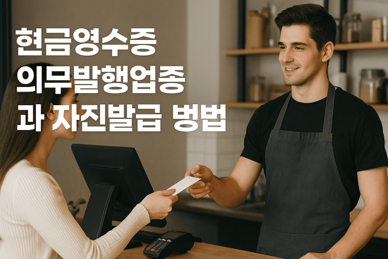 현금영수증 의무발행업종과 자진발급 방법