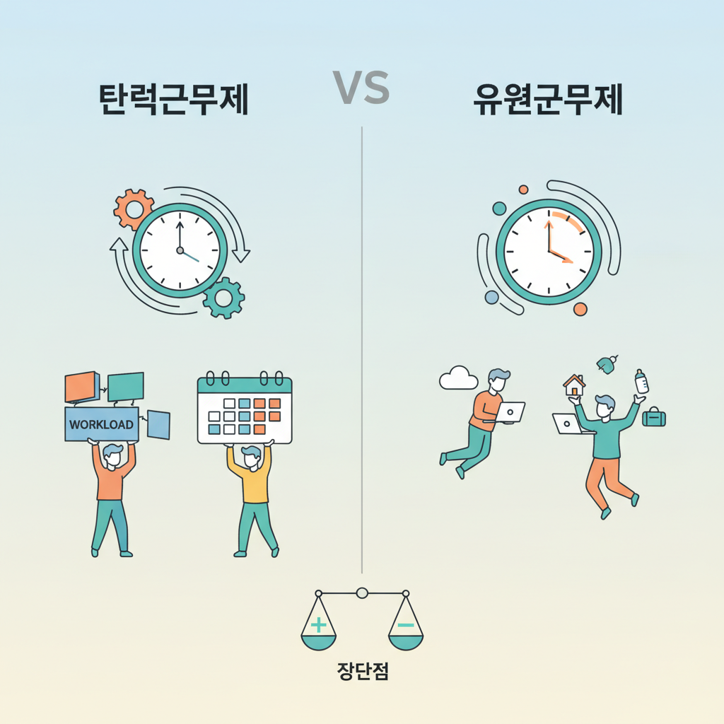 탄력근무제 vs 유연근무제란? 그 뜻과 차이 '장단점'은?