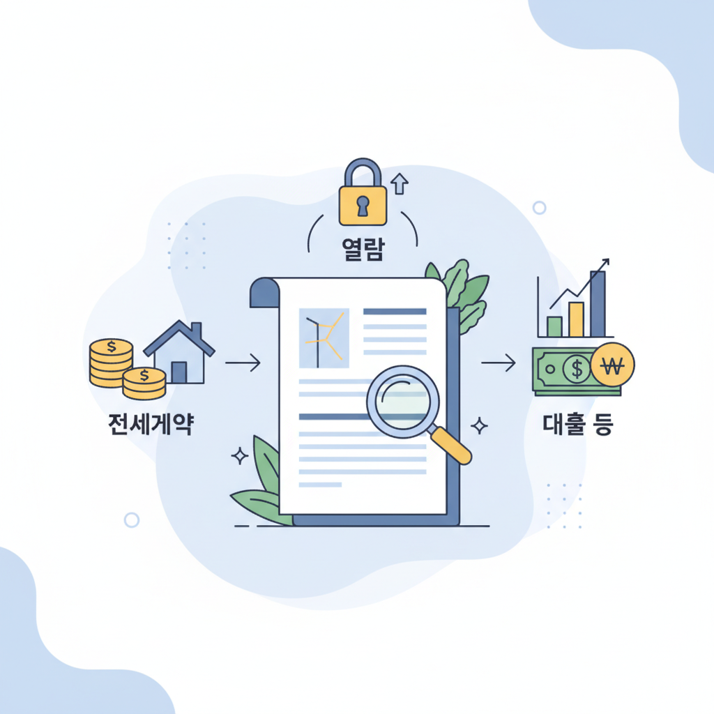 전세등기부등본 열람 및 보는법 '전세계약, 대출 등'