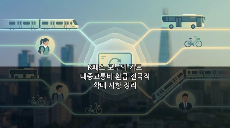 K패스 모두의 카드 대중교통비 환급 전국적 확대 사항 정리