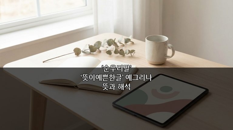 ‘순우리말’ ‘뜻이예쁜한글’ 예그리나 뜻과 해석