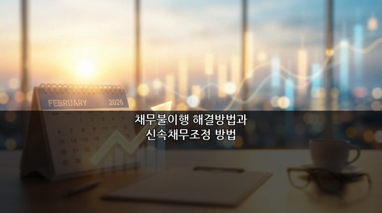 채무불이행 해결방법과 신속채무조정 방법