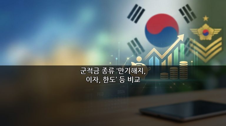 군적금 종류 ‘만기해지, 이자, 한도’ 등 비교
