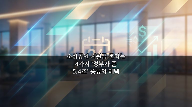 소상공인 지원금 돈되는 4가지 ‘정부가 푼 5.4조’ 종류와 혜택