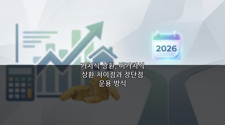 거치식 상환, 비거치식 상환 차이점과 장단점 운용 방식