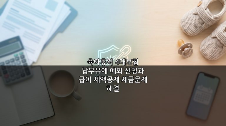 육아휴직 4대보험 납부유예 예외 신청과 급여 세액공제 세금문제 해결
