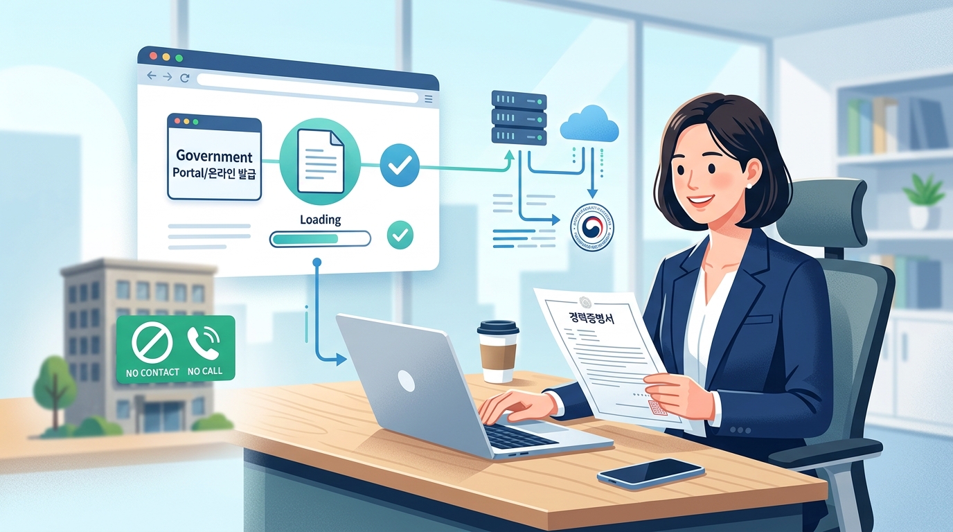 경력증명서 발급 '전회사 연락 없이 발급' 이렇게 쉽게