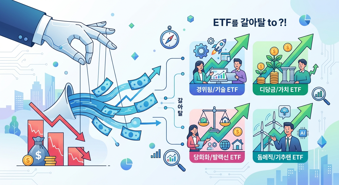 갈아탈 ETF 종류 추천 '큰손들이 돈뺏다. 400억이나?'