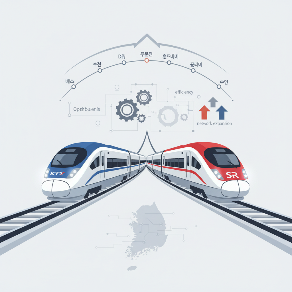 수서 KTX 탑승 '코레일, SR 통합 로드맵 및 시범 교차운행