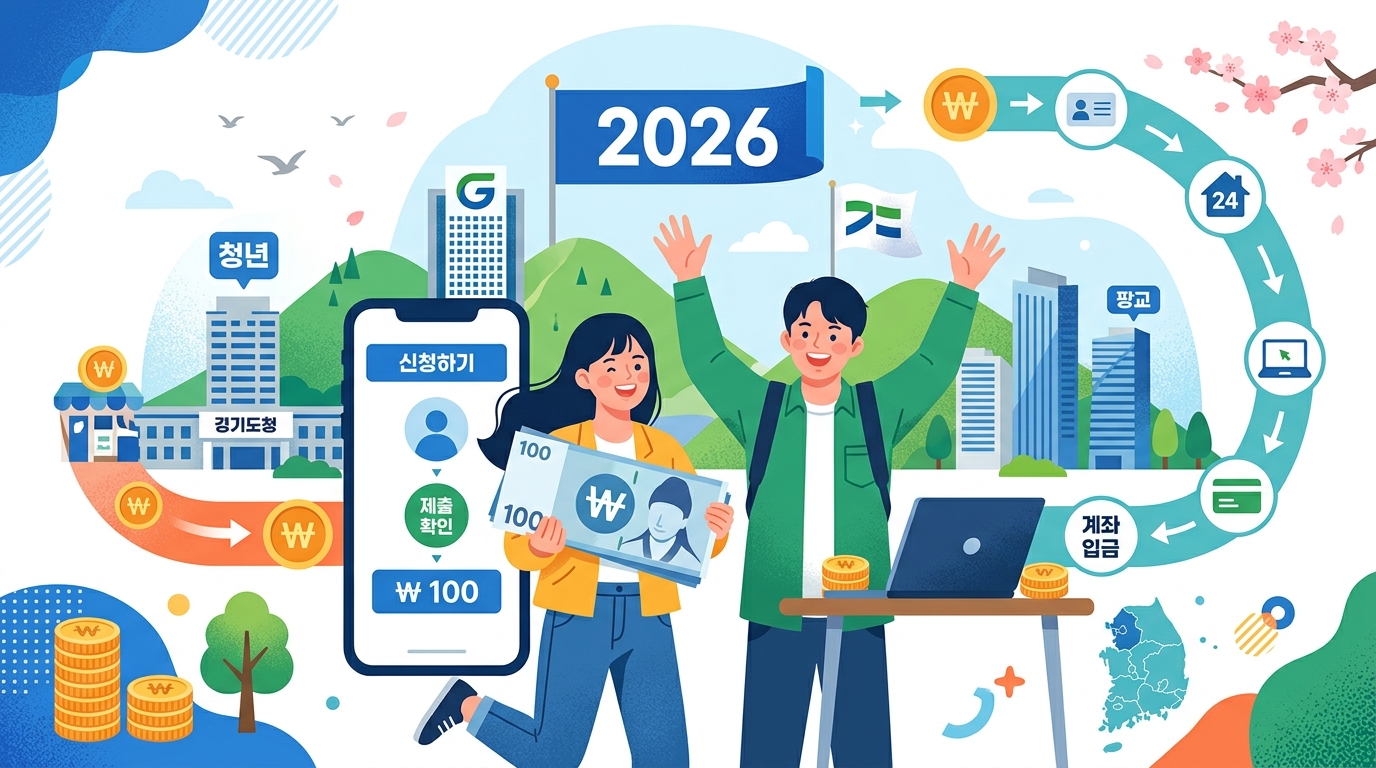 2026 경기도 청년기본소득 '거주만 해도 100만원' 신청방법