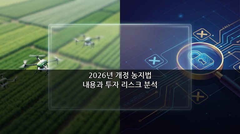 2026년 개정 농지법 내용과 투자 리스크 분석