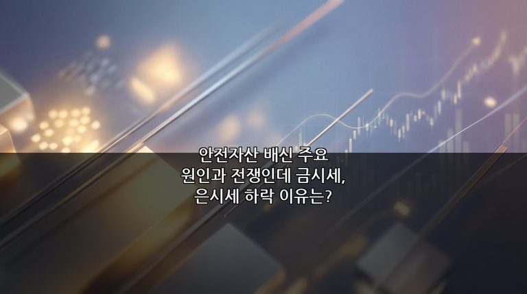 안전자산 배신 주요 원인과 전쟁인데 금시세, 은시세 하락 이유는?