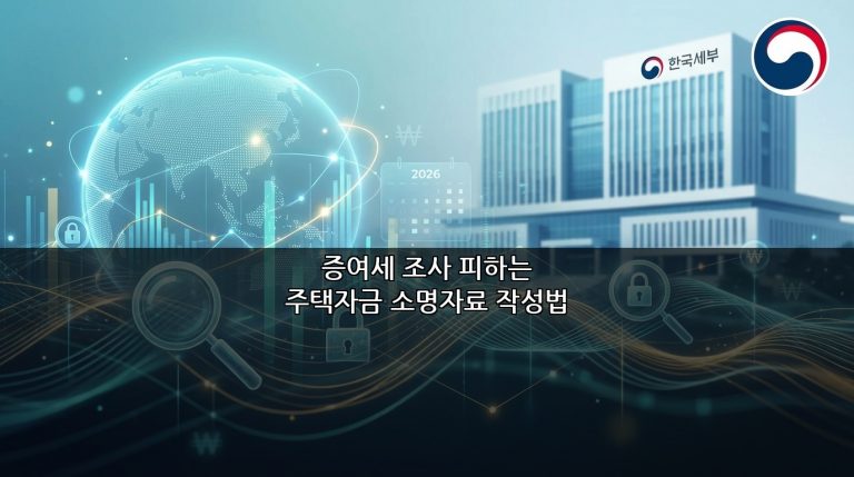 증여세 조사 피하는 주택자금 소명자료 작성법